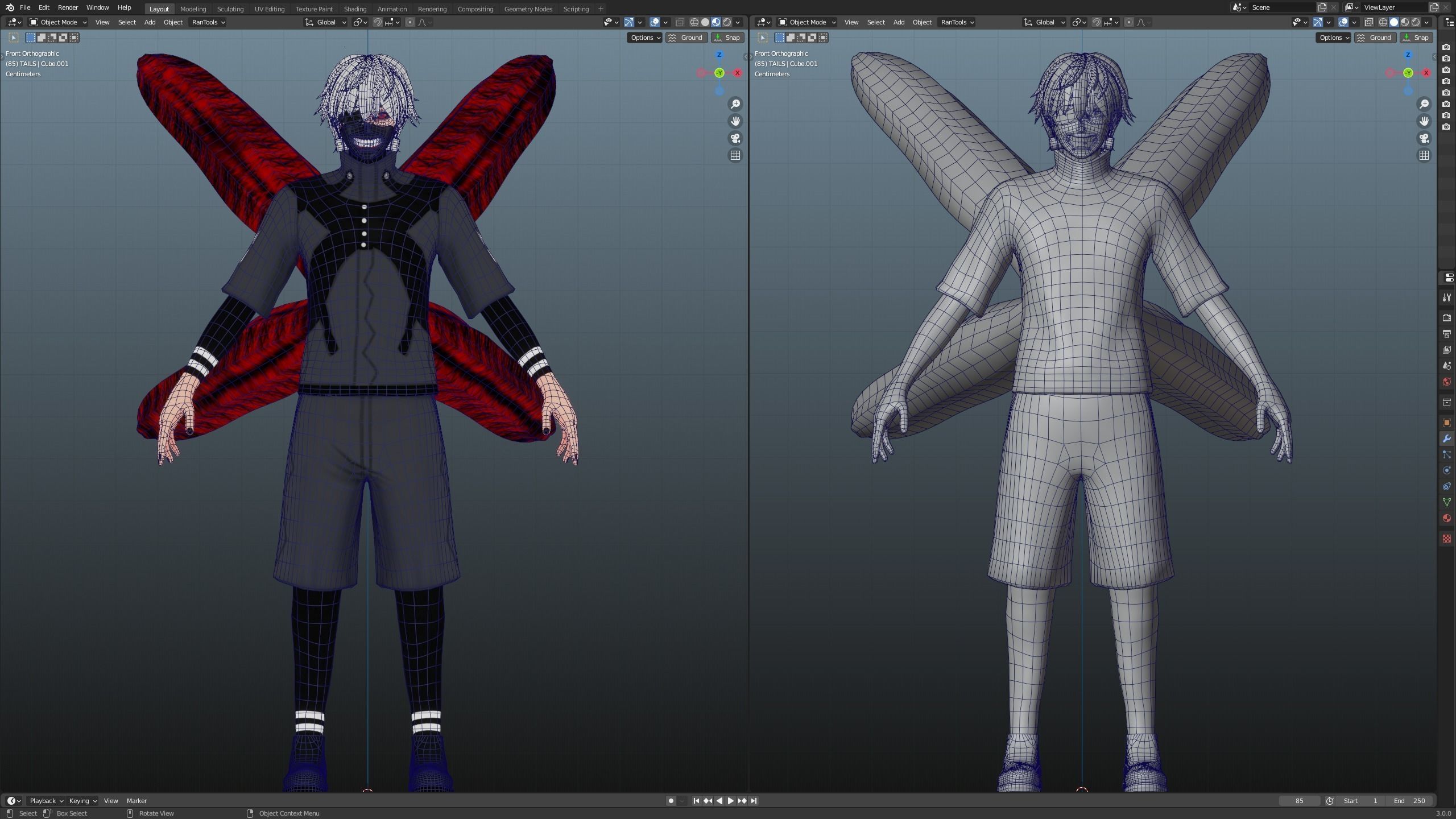 Ken Kaneki Low-poly 3D model_8