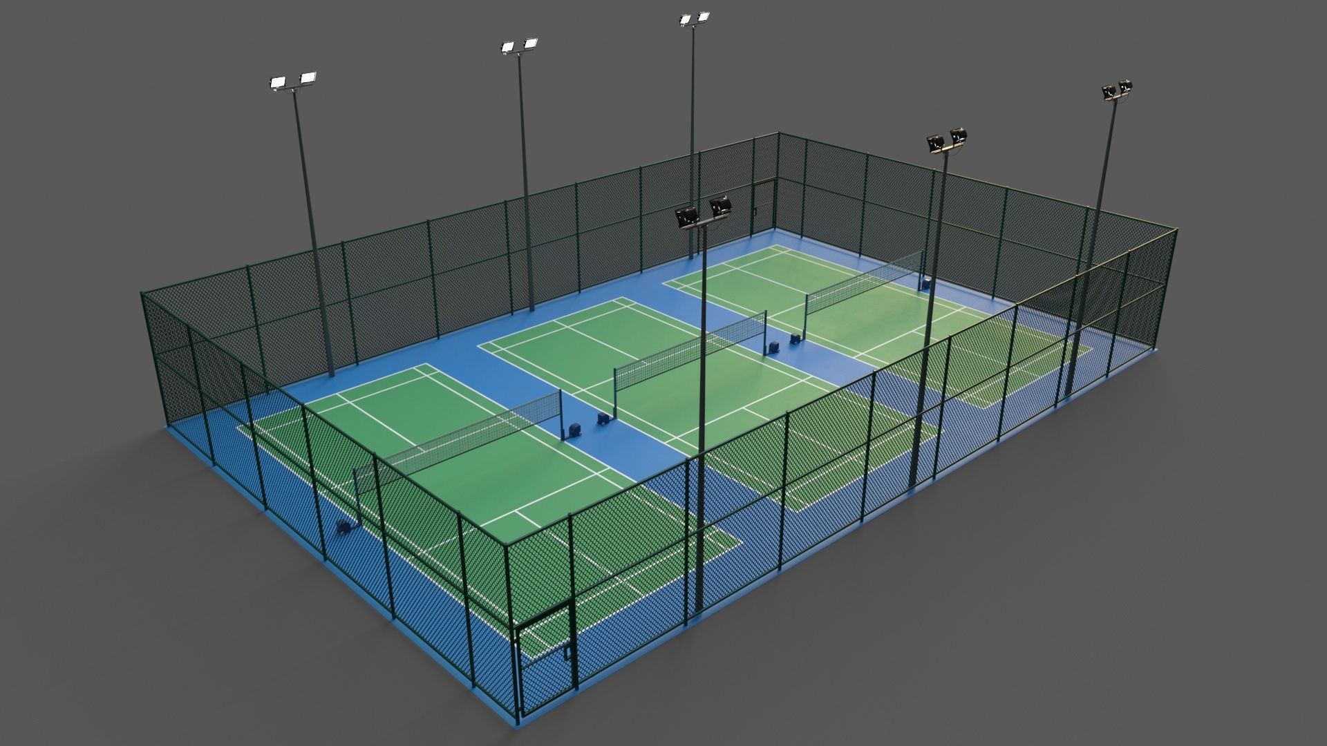 PBR Multi Modular Sports Court - Mega Pack 3D Model Collection_22