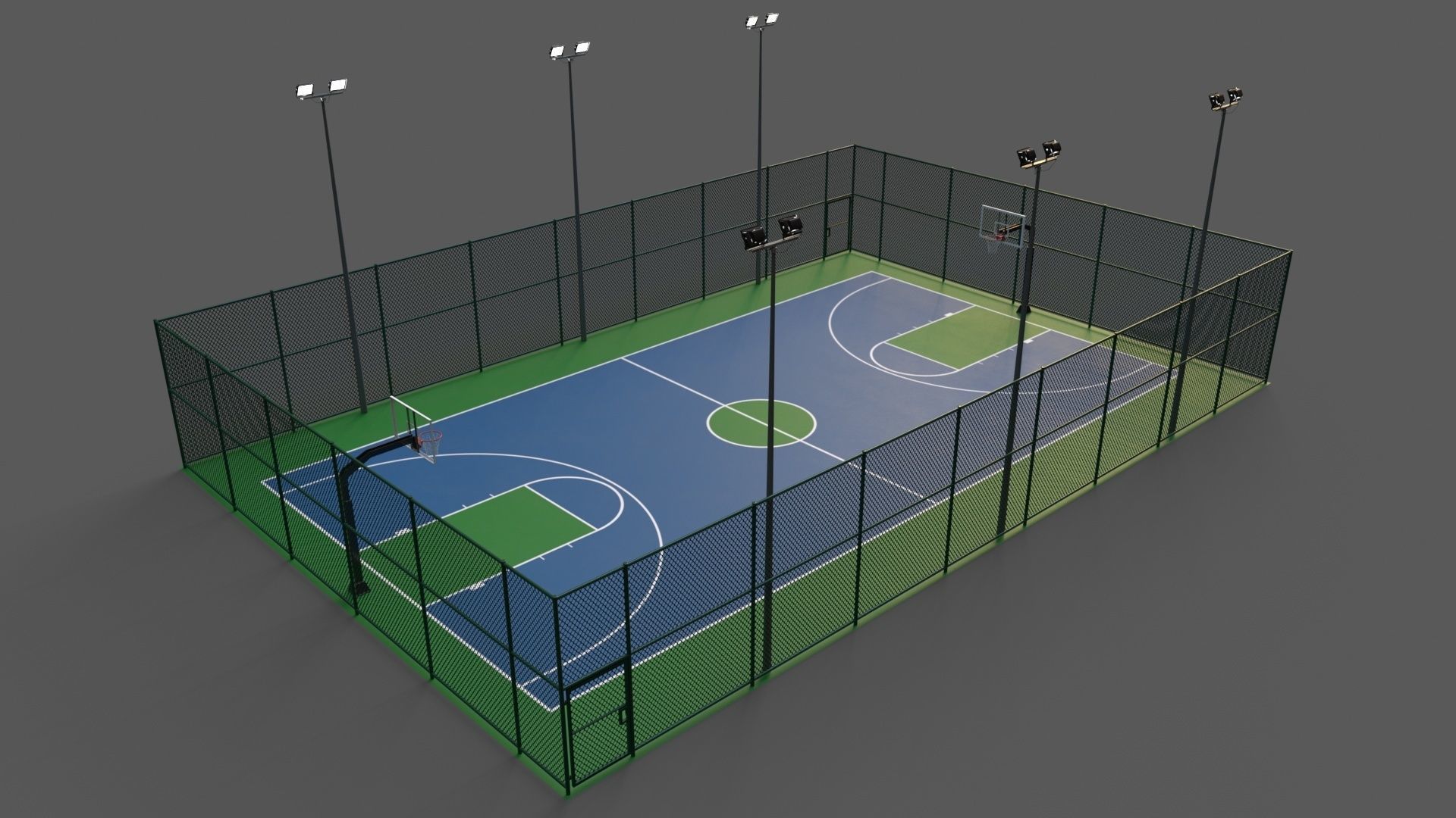 PBR Multi Modular Sports Court - Mega Pack 3D Model Collection_20
