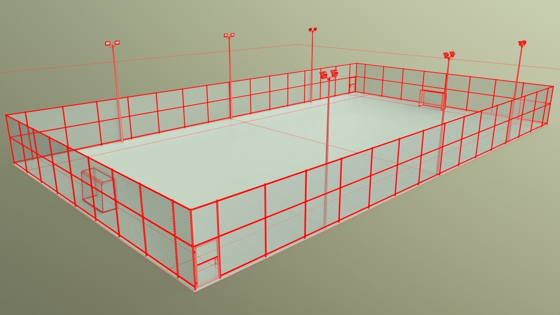 PBR Multi Modular Sports Court - Mega Pack 3D Model Collection_114