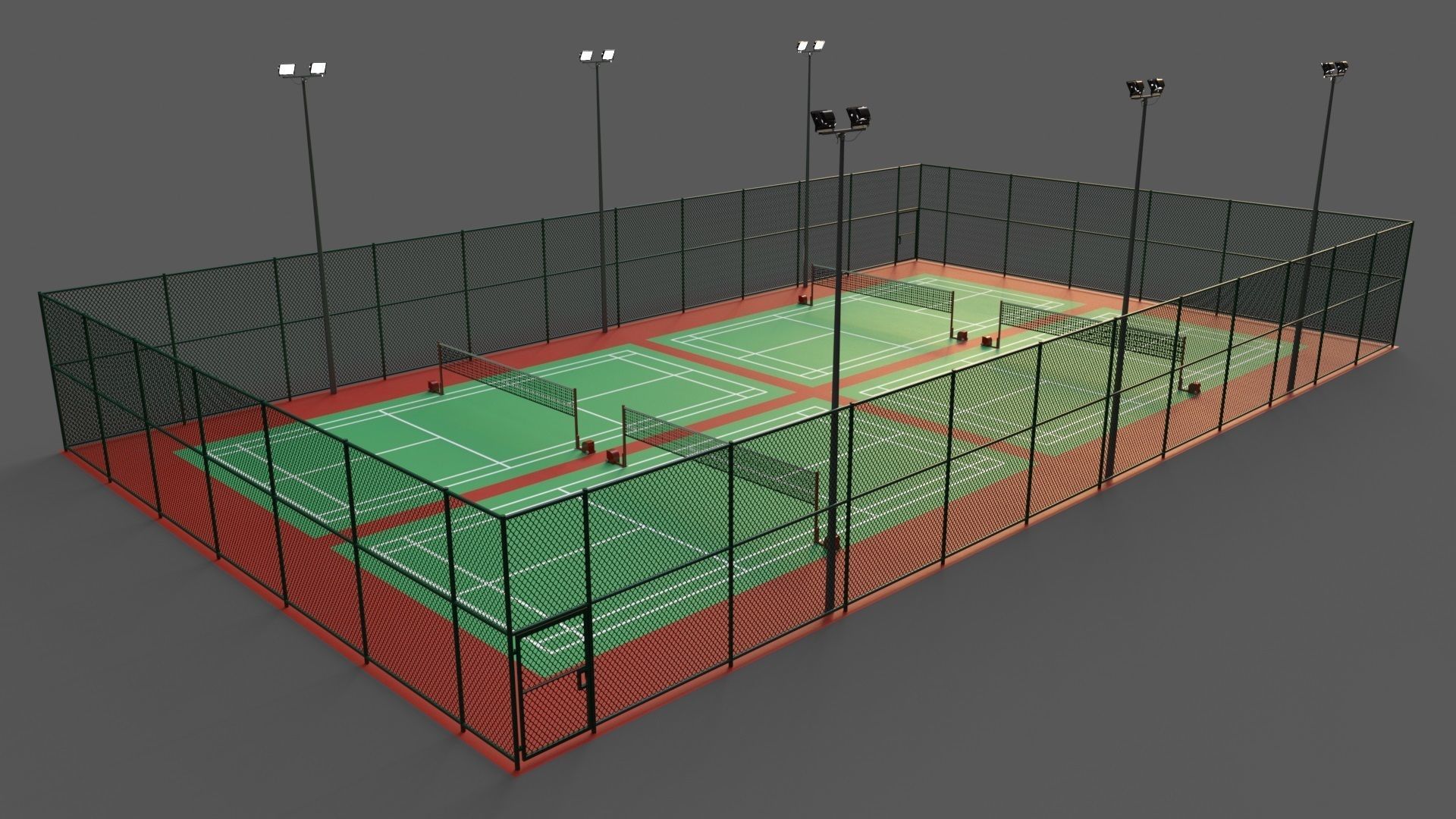 PBR Multi Modular Sports Court - Mega Pack 3D Model Collection_32