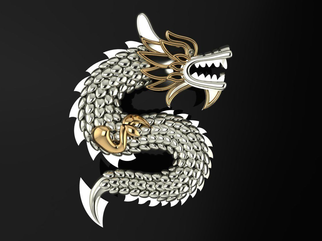 Dragon Locket 3D print model_1