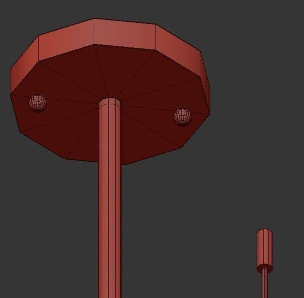 APENERA modern chandelier with brass and balls 3D model_1