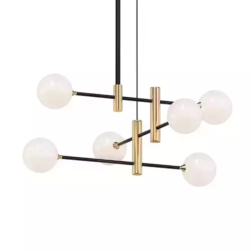 APENERA modern chandelier with brass and balls