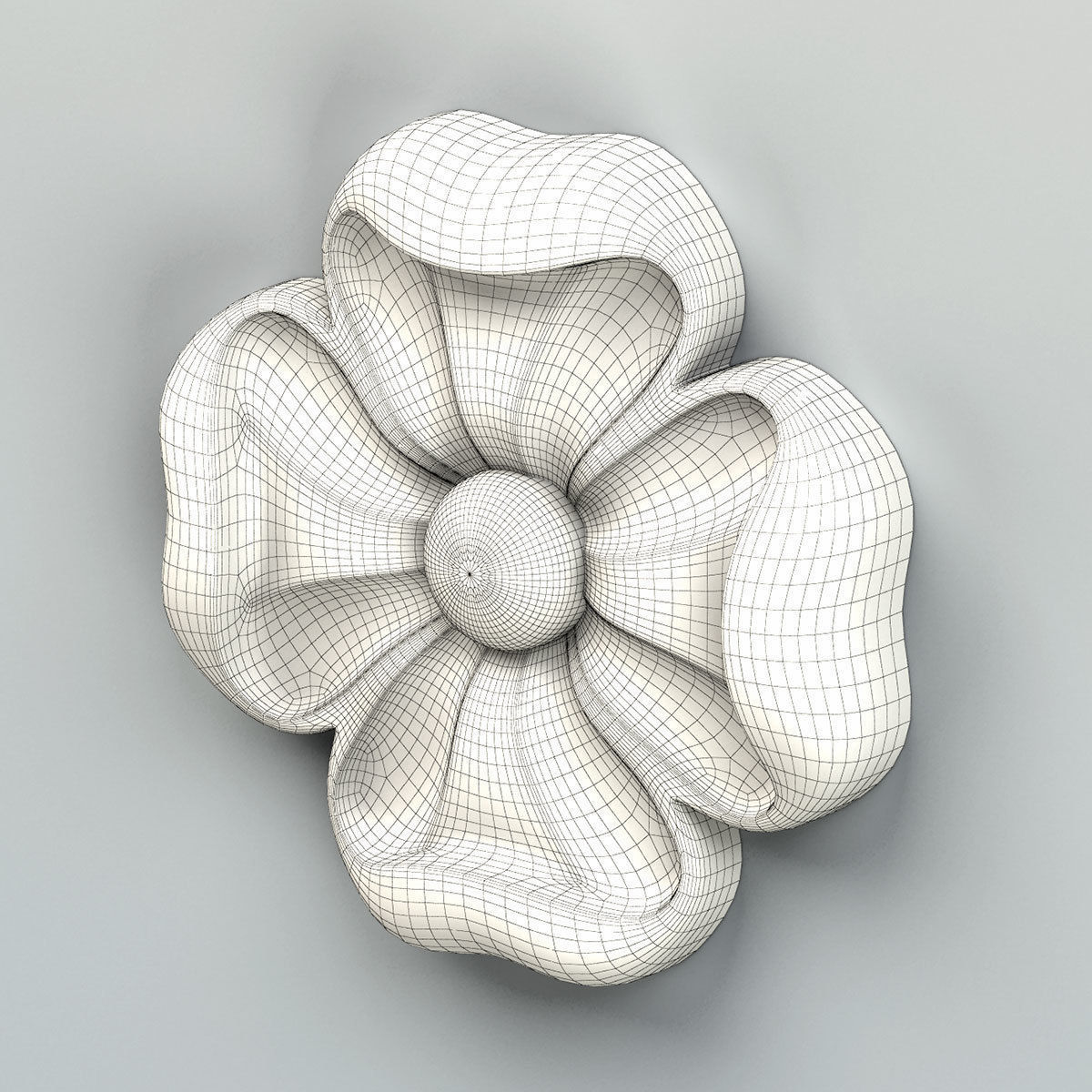 Round rosette 046 3D model_6