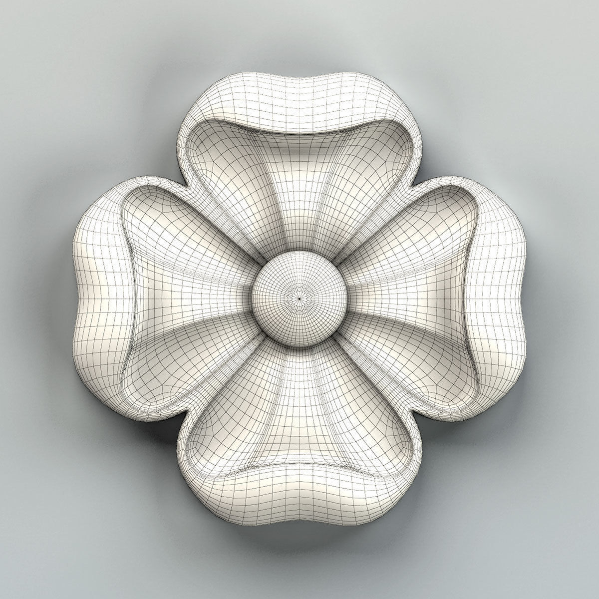 Round rosette 046 3D model_5