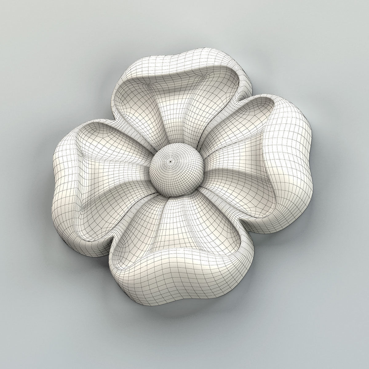 Round rosette 046 3D model_7
