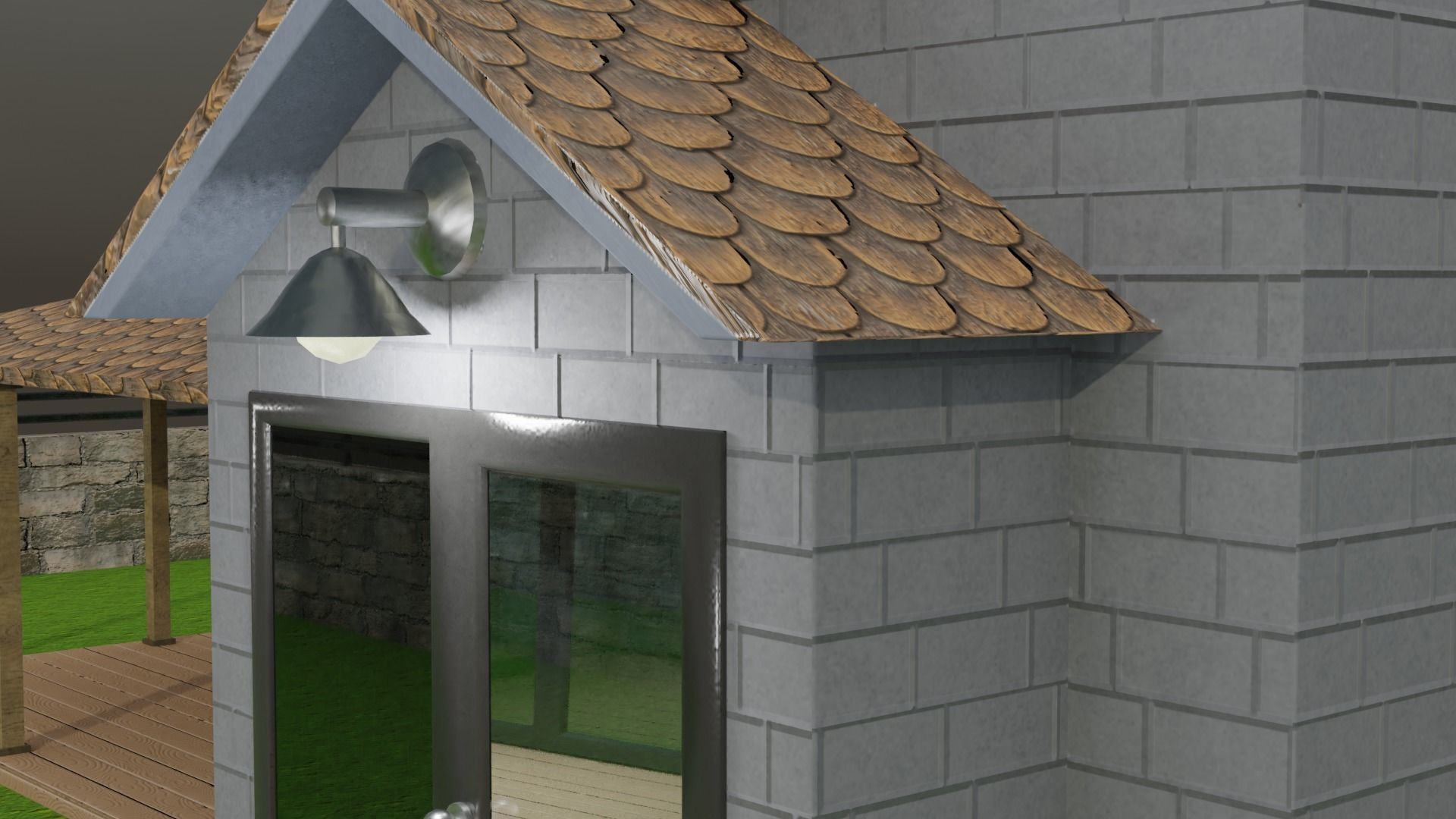 MODERN HOUSE PBR 3D MODEL lowpoly Low-poly 3D model_8