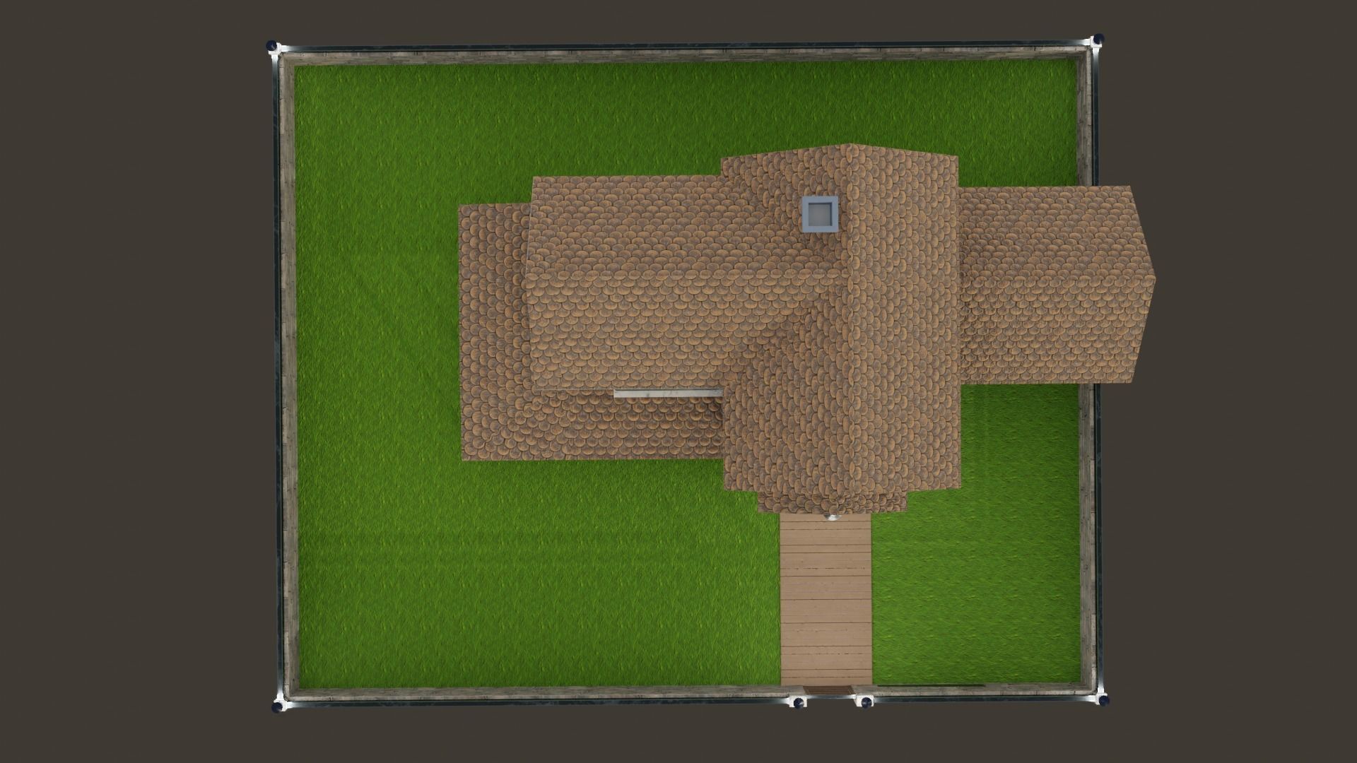 MODERN HOUSE PBR 3D MODEL lowpoly Low-poly 3D model_10