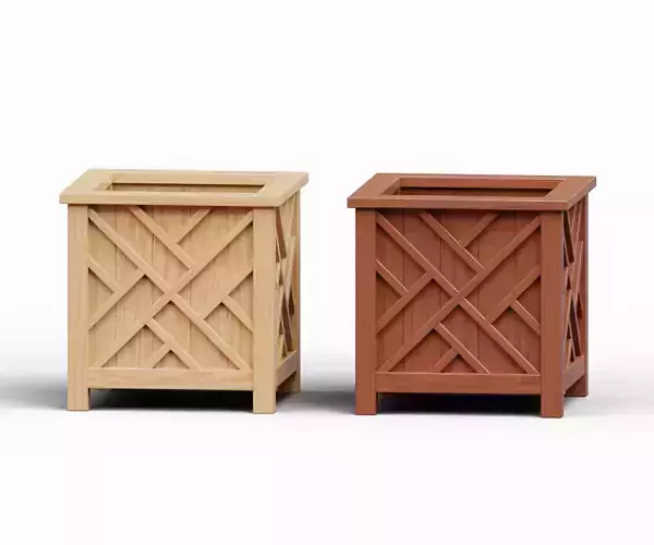 Wooden flower box