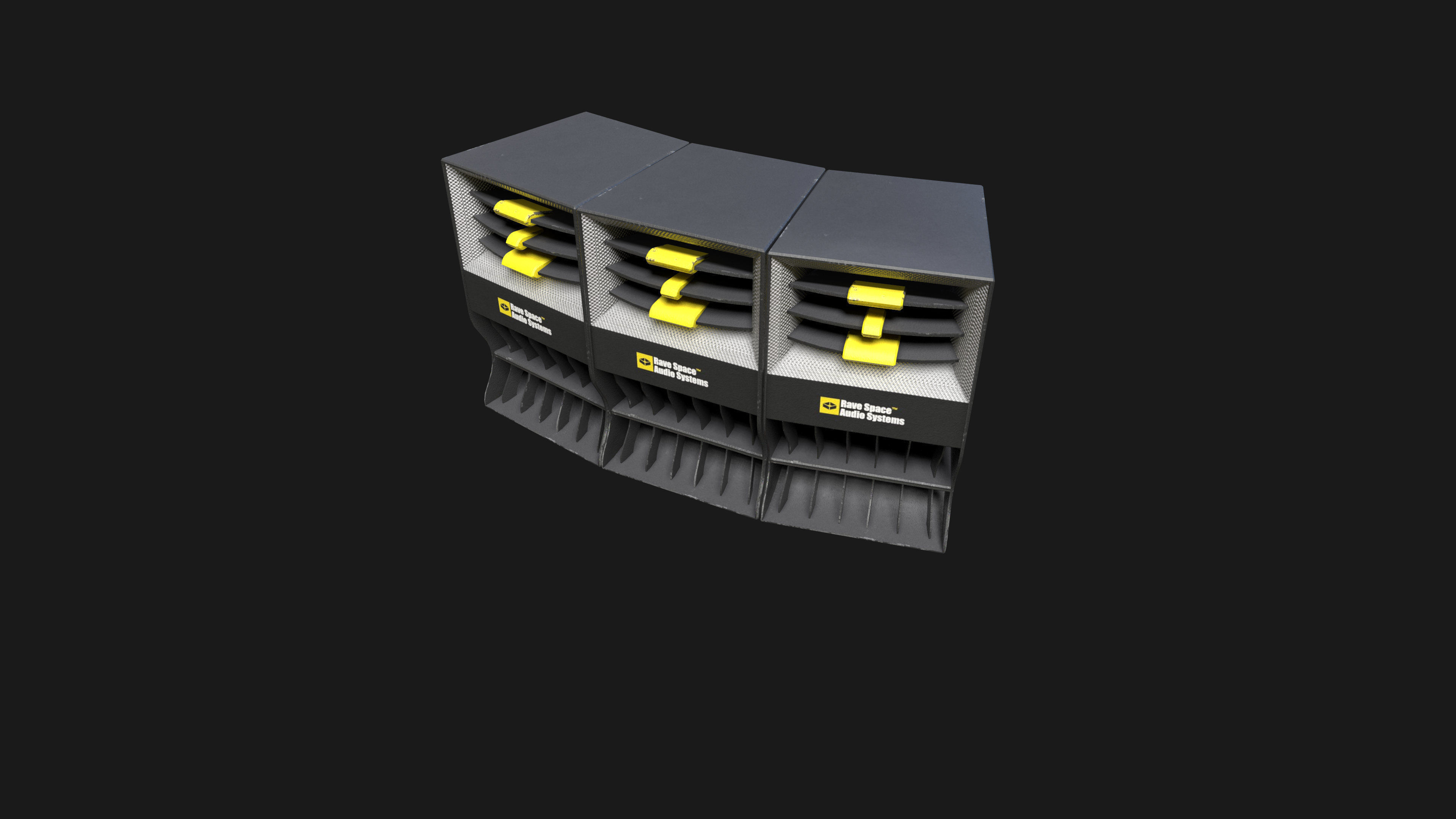 RaveSpace PA Free Audio Systems Speaker Set Free low-poly 3D model_4