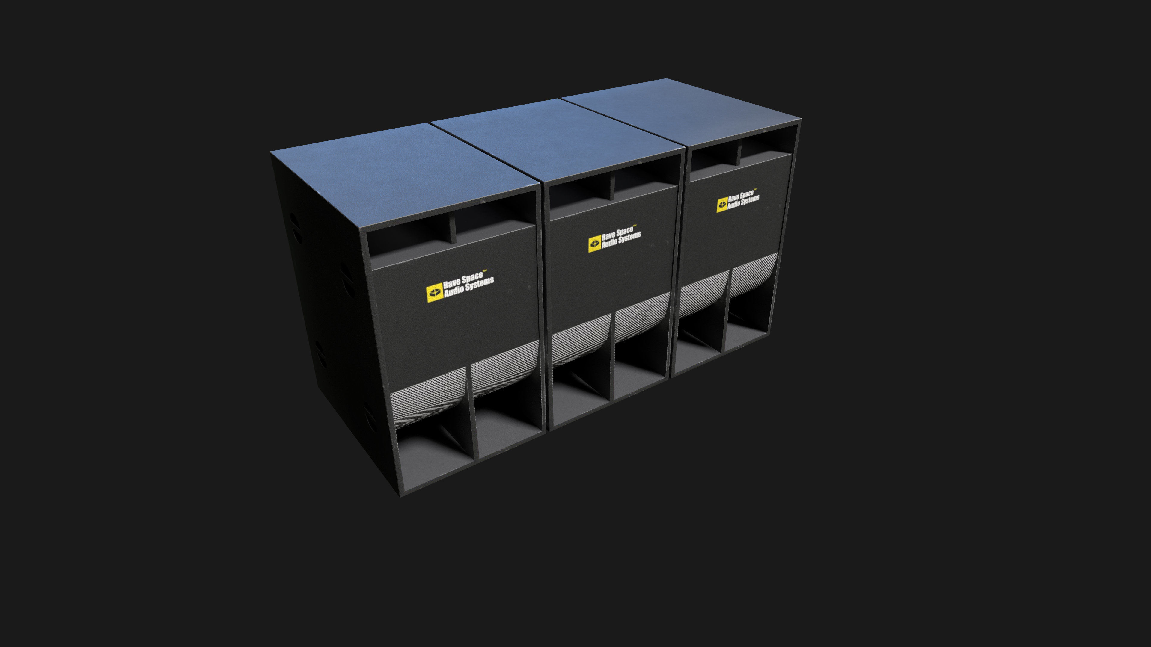 RaveSpace PA Free Audio Systems Speaker Set Free low-poly 3D model_5