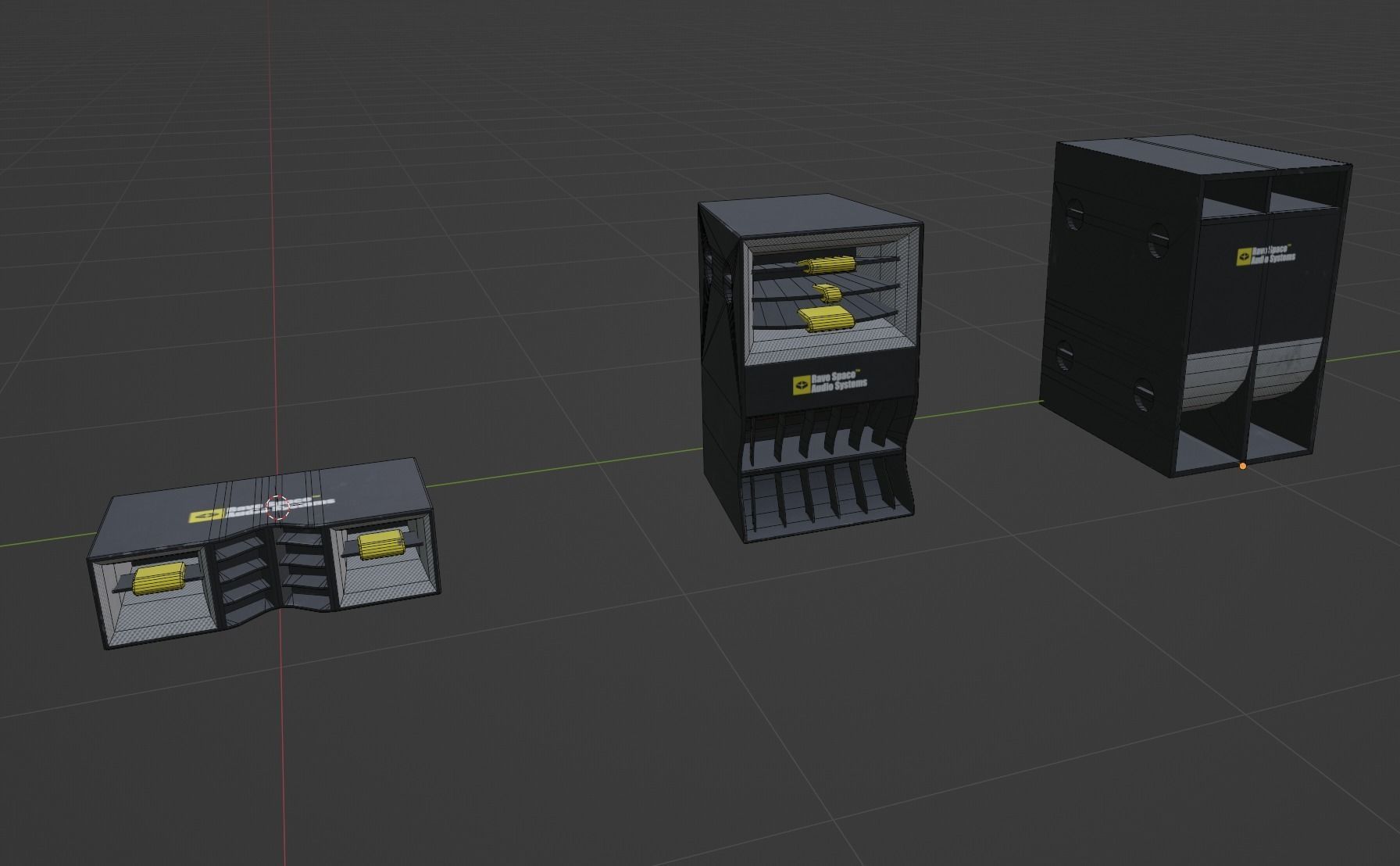 RaveSpace PA Free Audio Systems Speaker Set Free low-poly 3D model_2