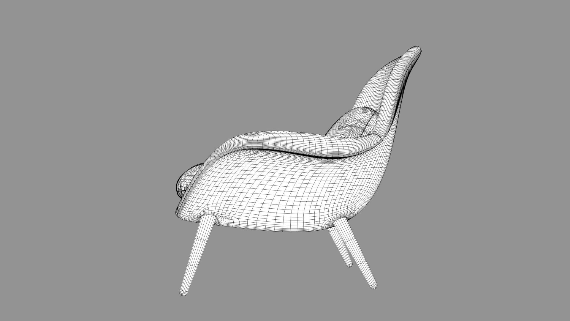 Armchair chair 3D model_8