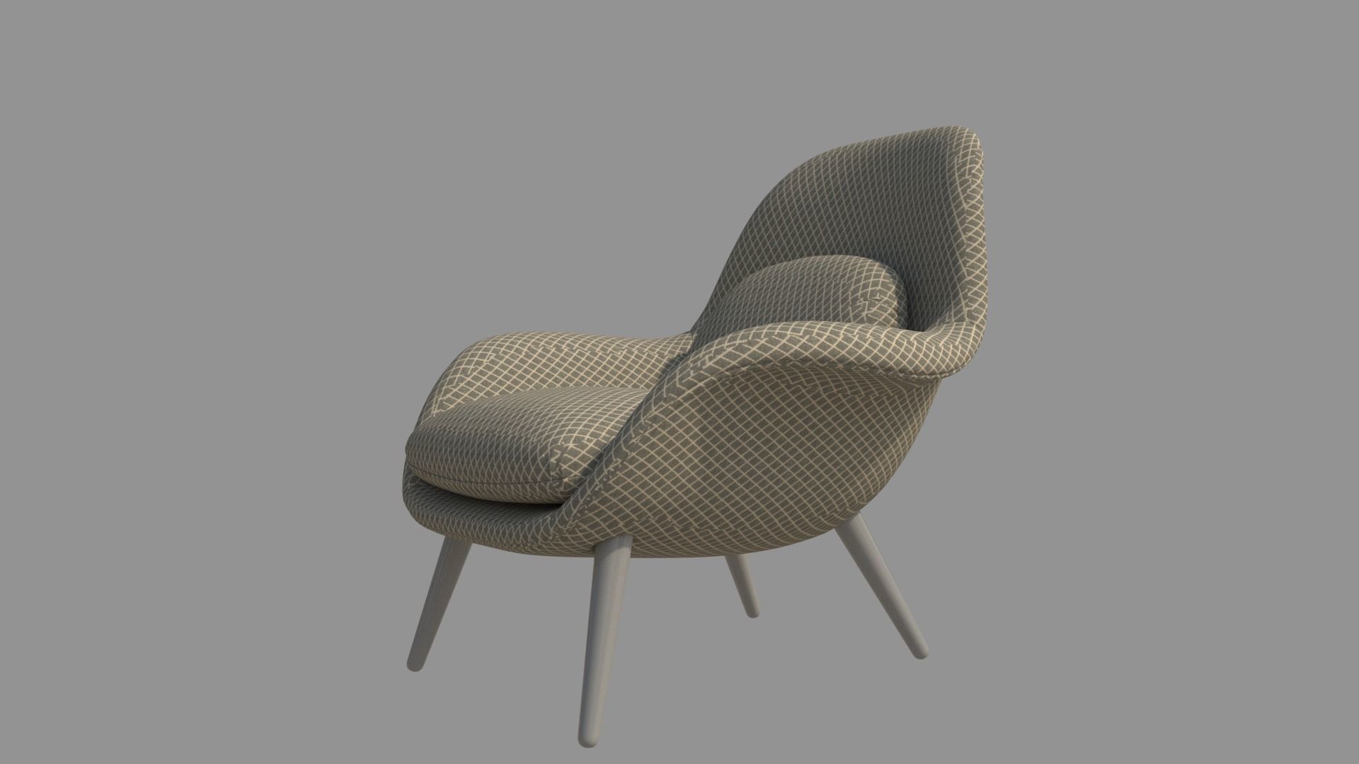 Armchair chair 3D model_2