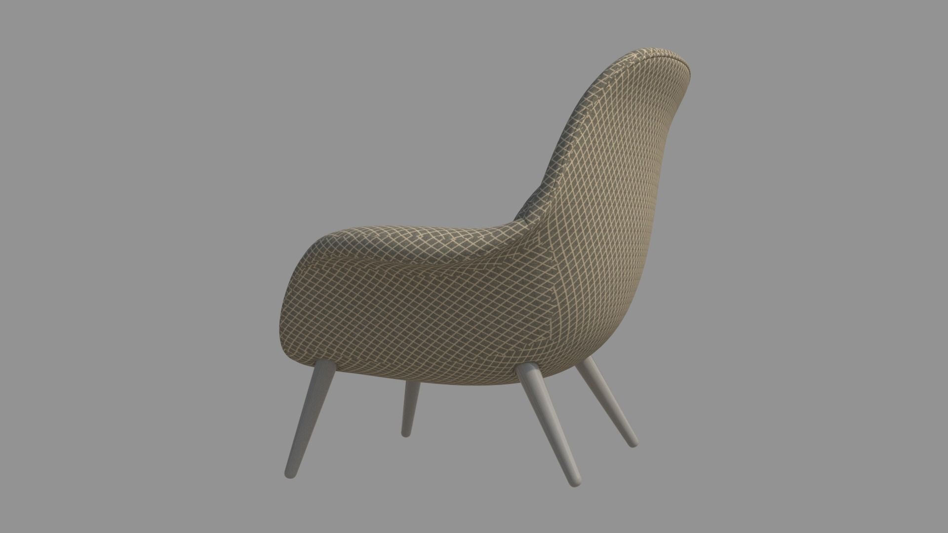 Armchair chair 3D model_3