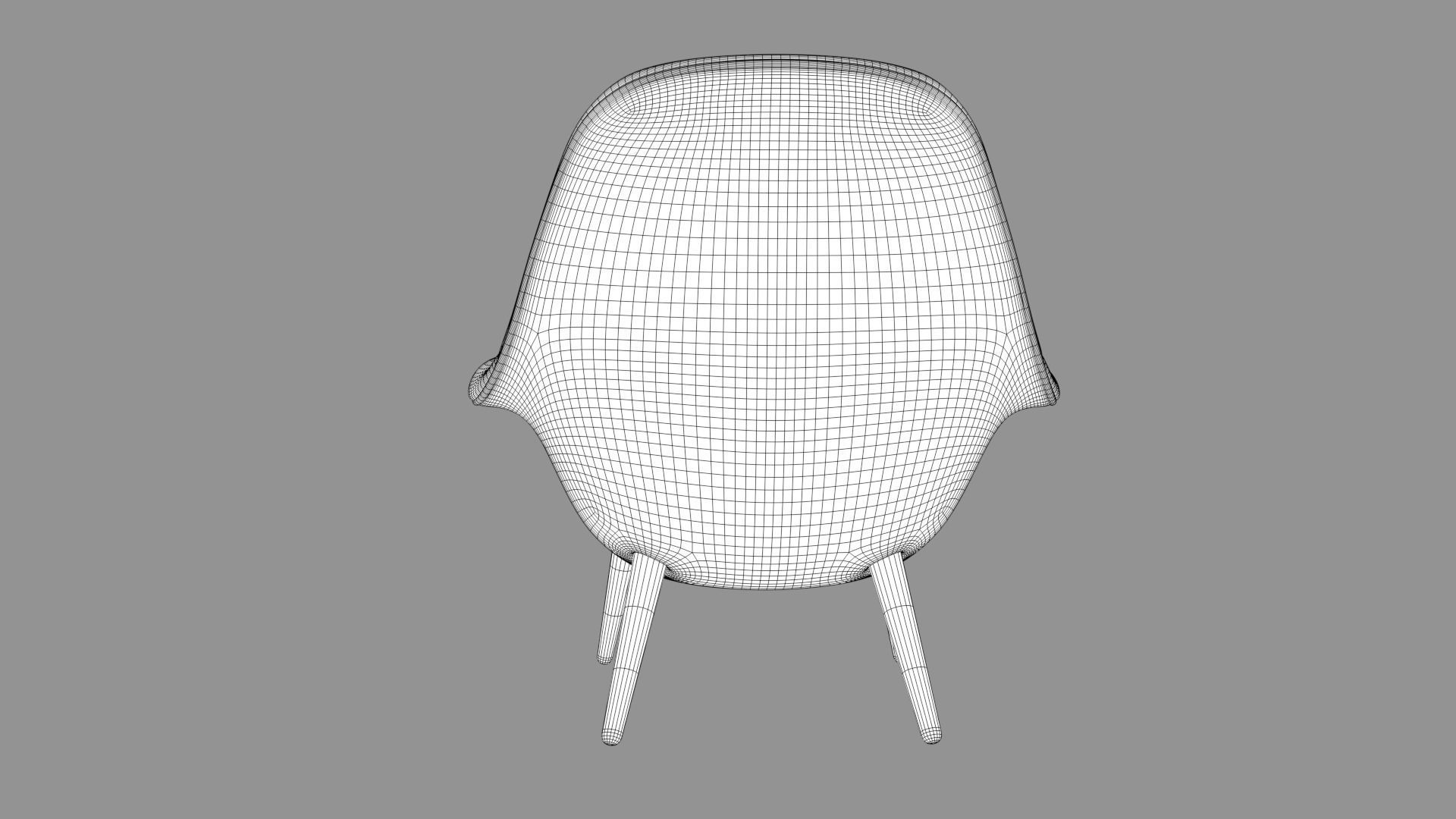 Armchair chair 3D model_9