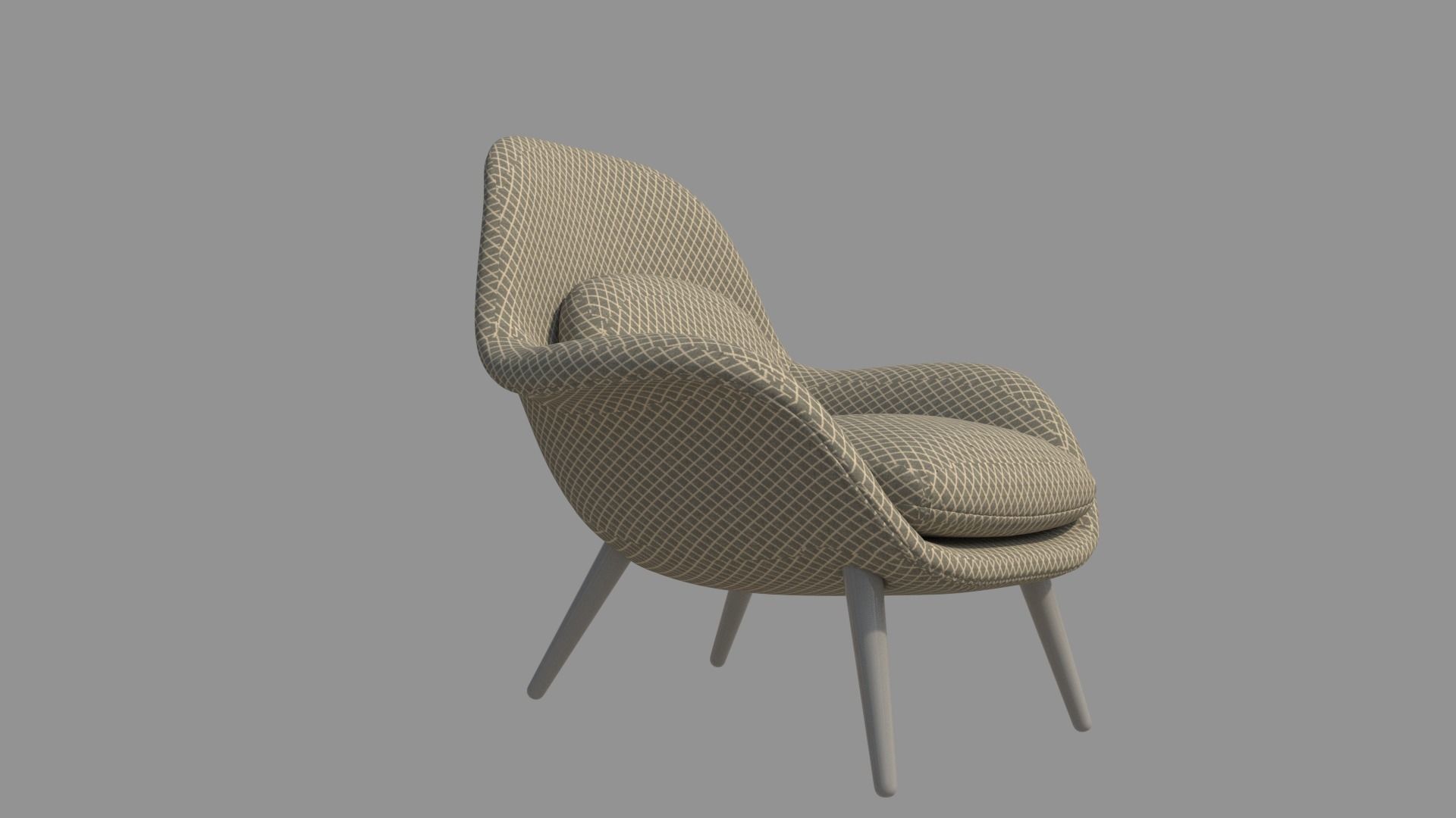 Armchair chair 3D model_6