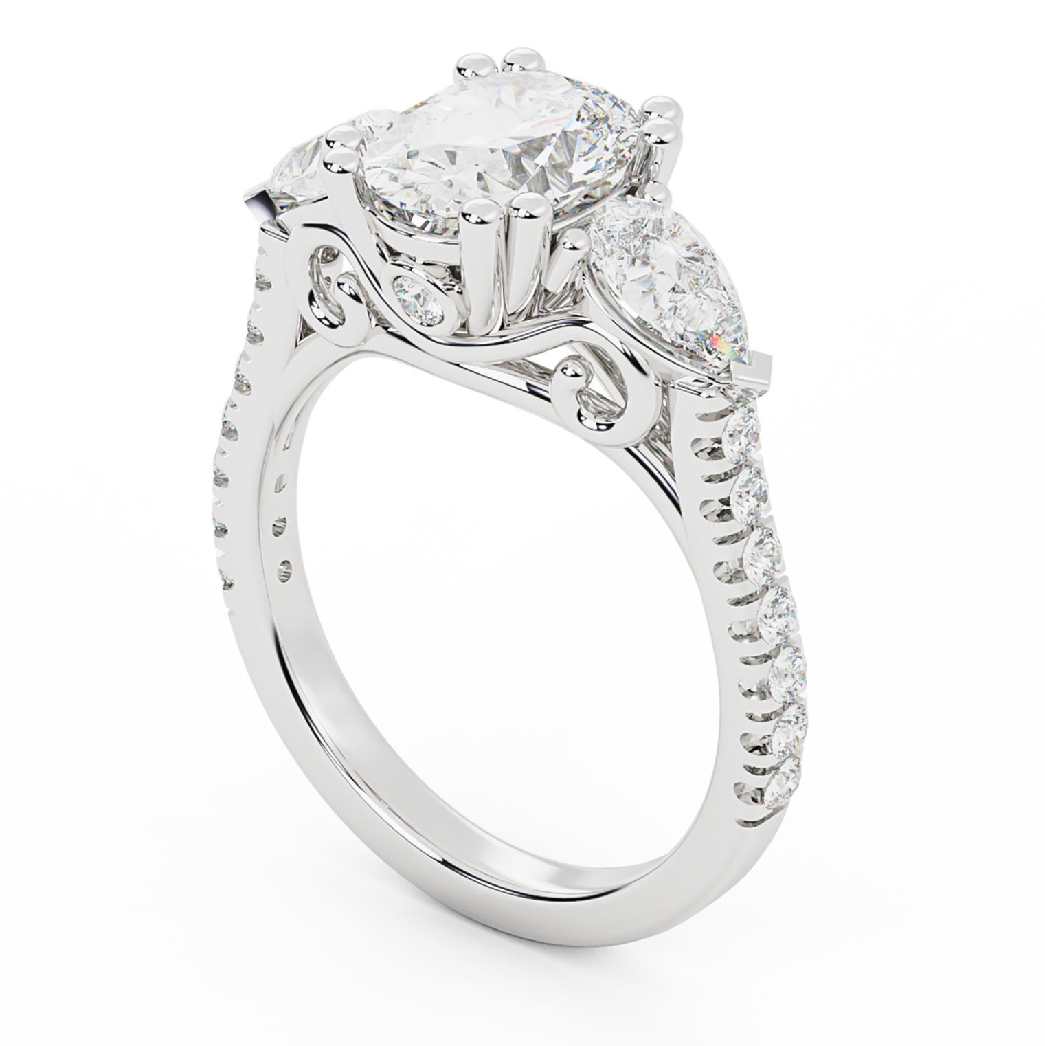 Diamond Ring 006 3D print model_12