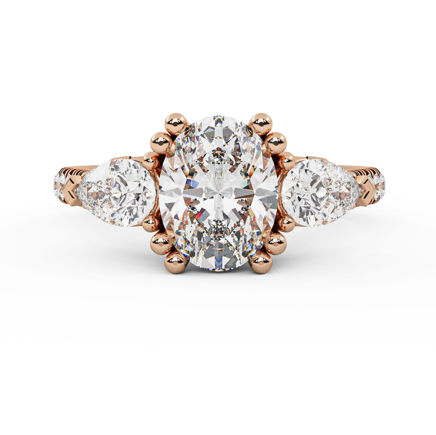 Diamond Ring 006 3D print model_7