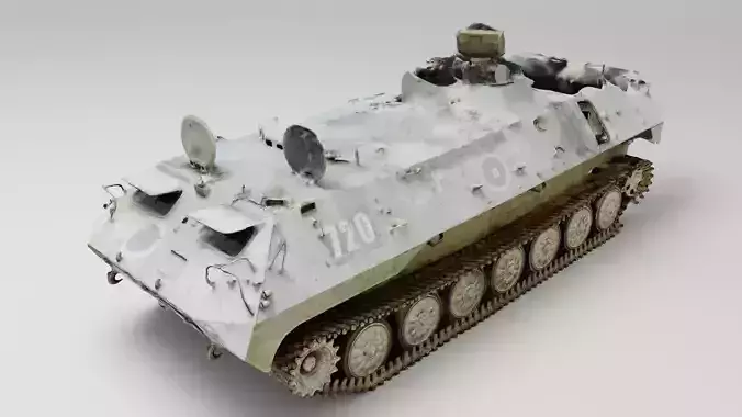 russian MT-LB multi-purpose towing vehicle destroyed in Ukraine