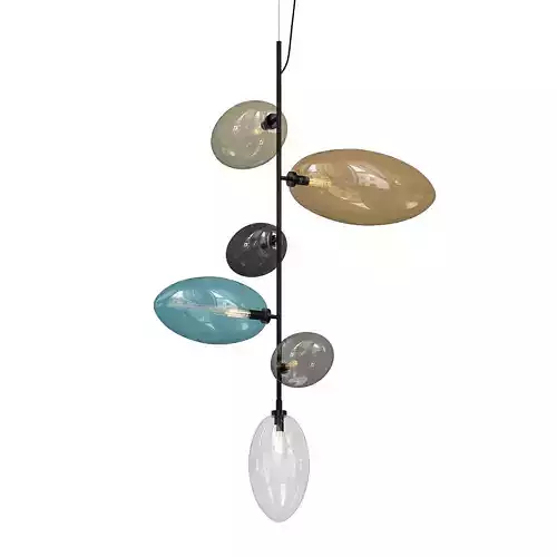 TOPAZ pendant light - multicolored glass globes