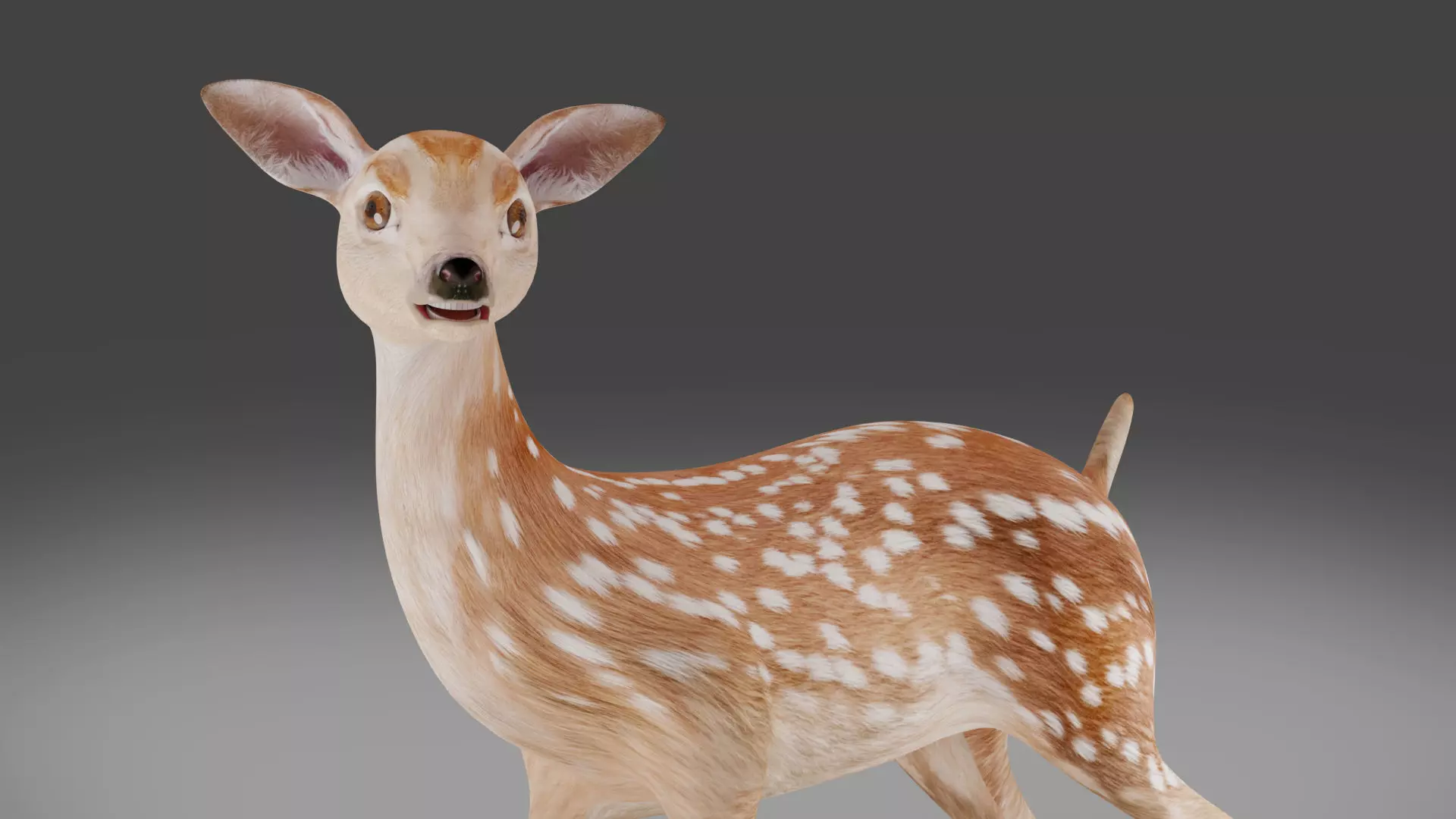 Fawn Deer Rigged and Animated Low-poly 3D model_0