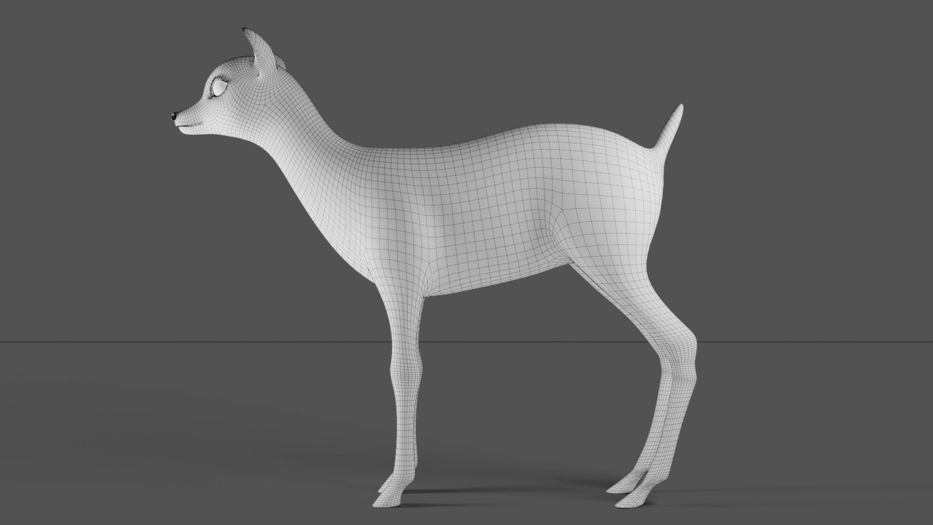 Fawn Deer Rigged and Animated Low-poly 3D model_29