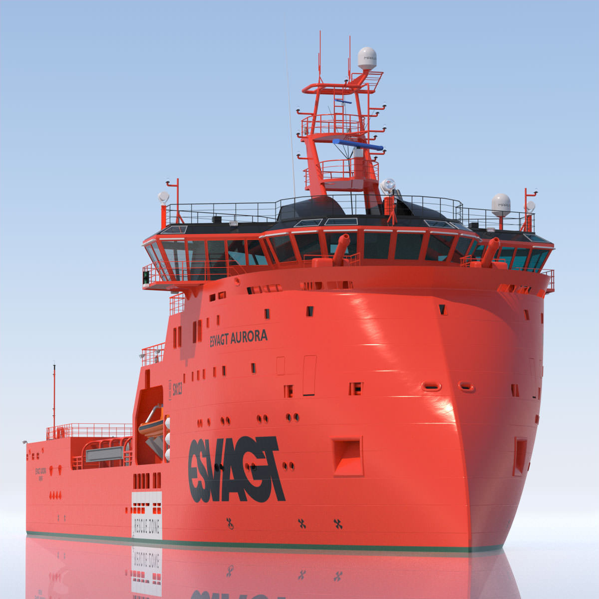 Fast Rescue Vessel ESVAGT AURORA 3D model_3