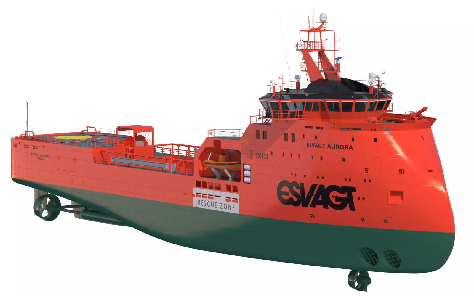 Fast Rescue Vessel ESVAGT AURORA 3D model_0