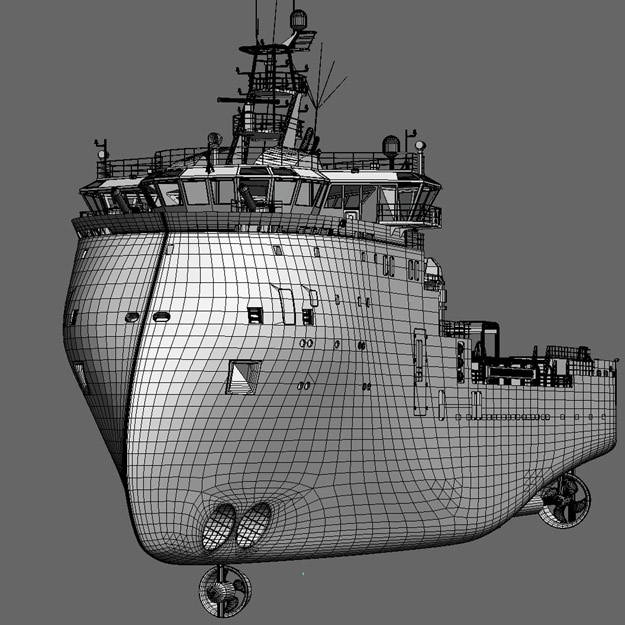 Fast Rescue Vessel ESVAGT AURORA 3D model_8