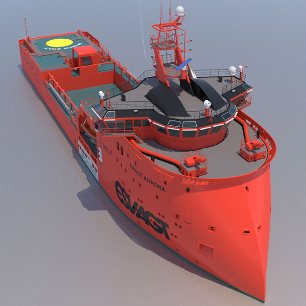 Fast Rescue Vessel ESVAGT AURORA 3D model_13