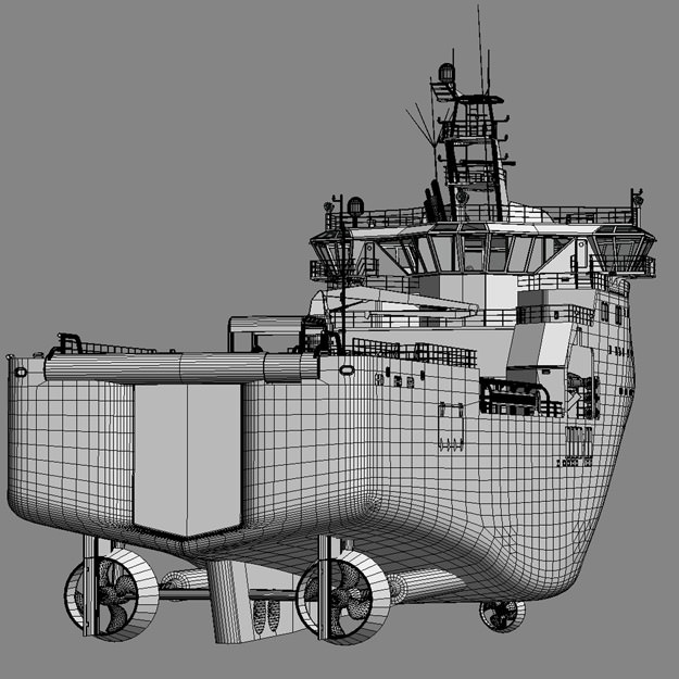 Fast Rescue Vessel ESVAGT AURORA 3D model_10