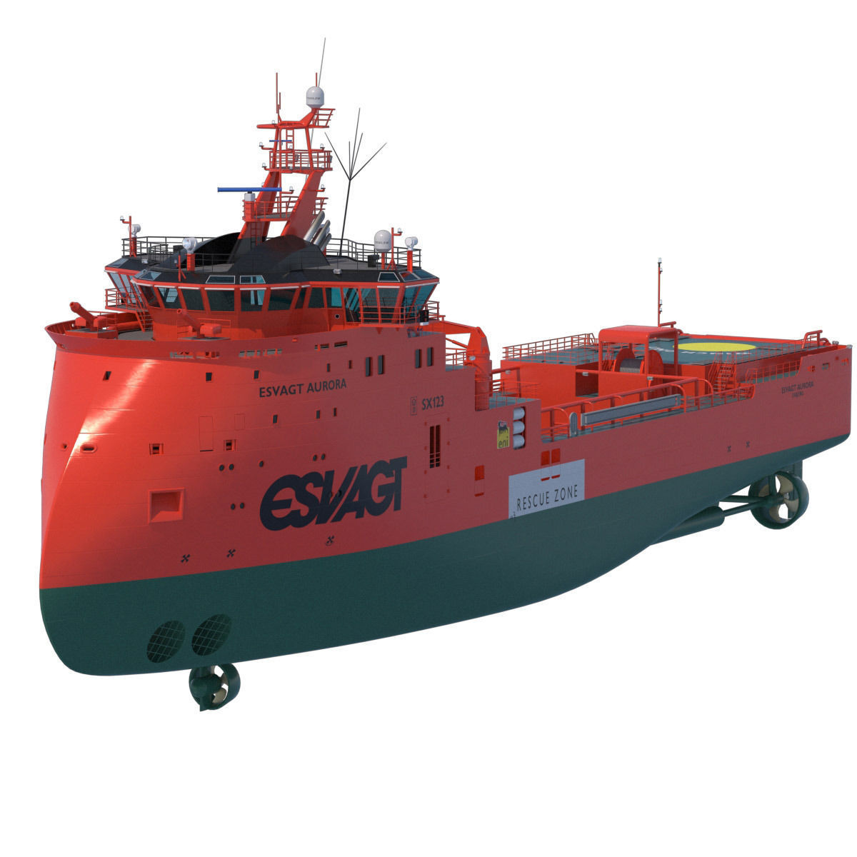 Fast Rescue Vessel ESVAGT AURORA 3D model_2