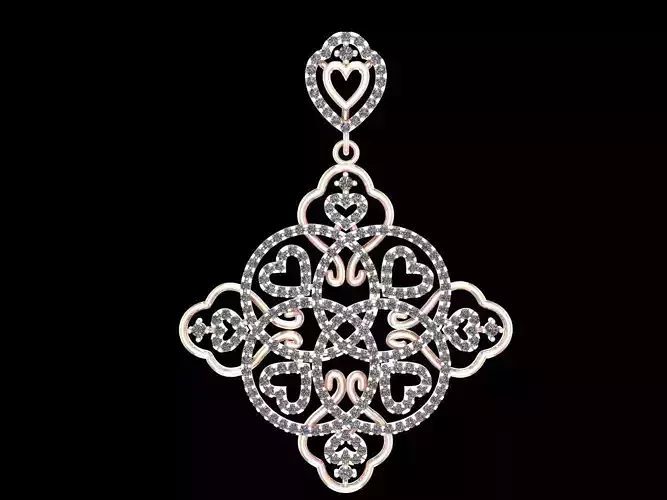 Diamond Earring  3D print model