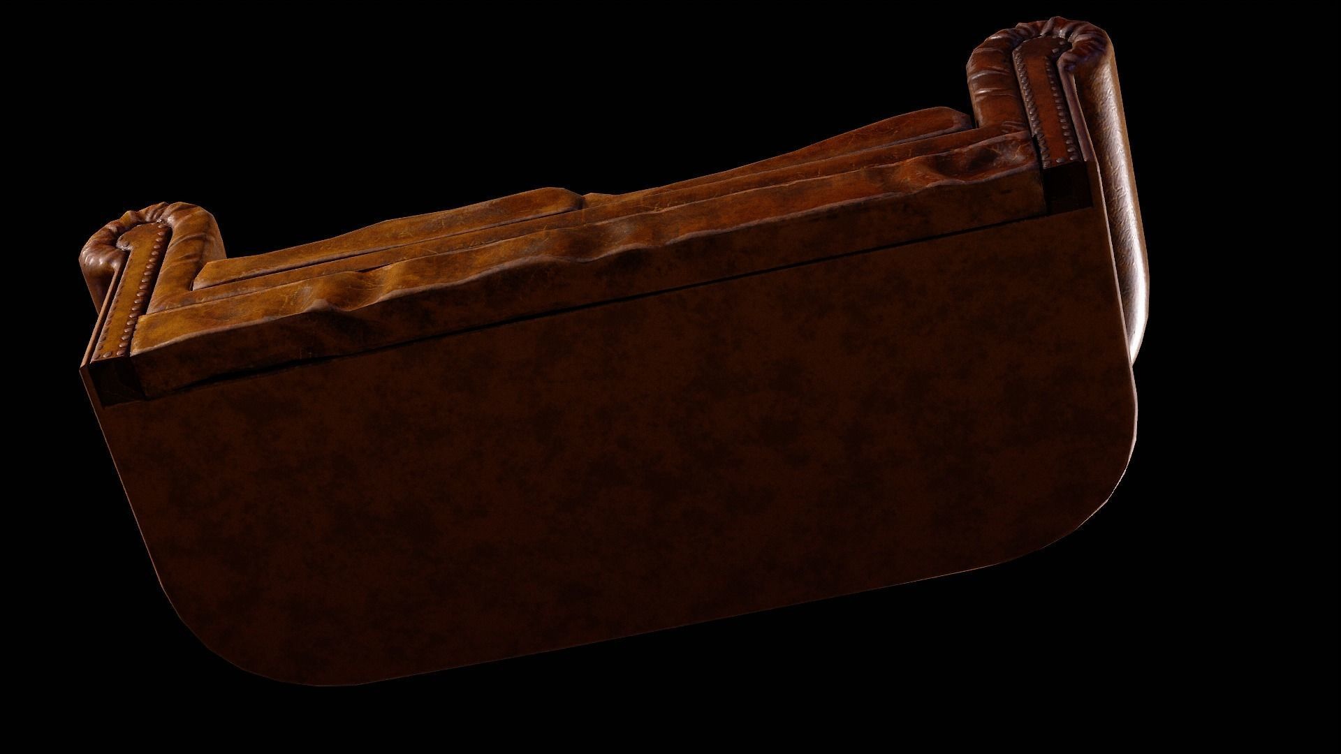 Chesterfield Couch Low-poly 3D model_6