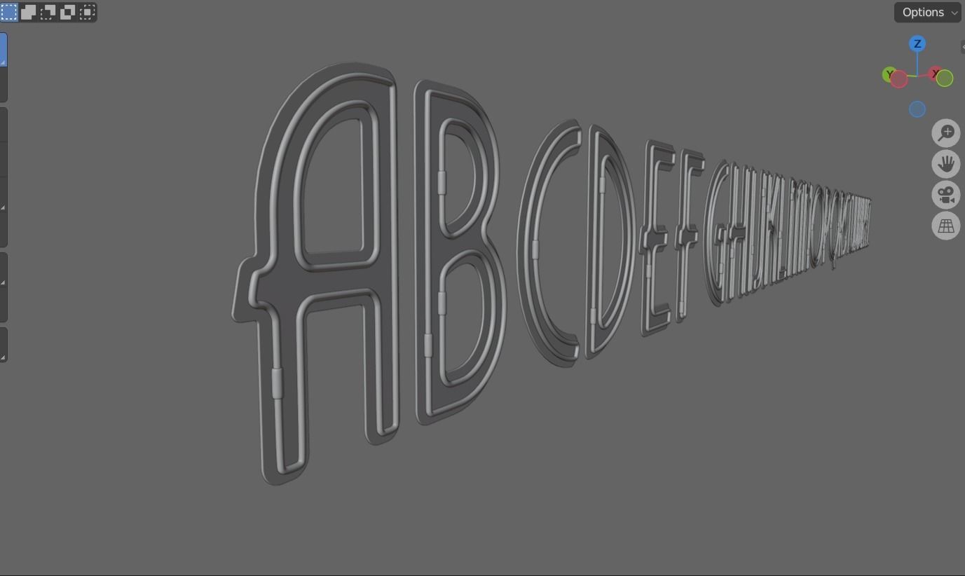 Neon Alphabet for your custom render design logo 3D model_6