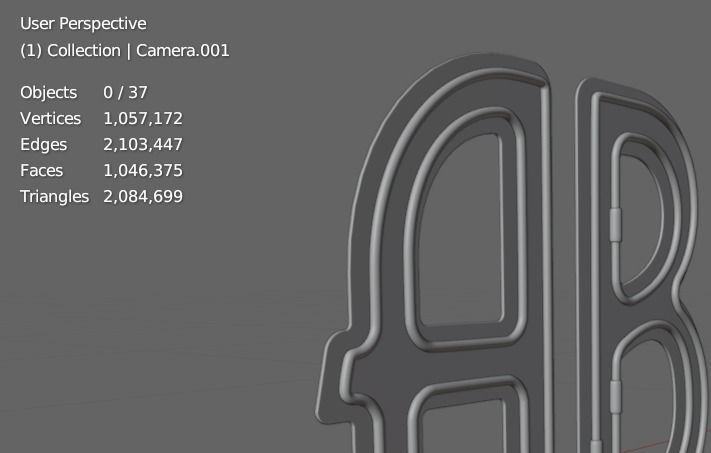 Neon Alphabet for your custom render design logo 3D model_7