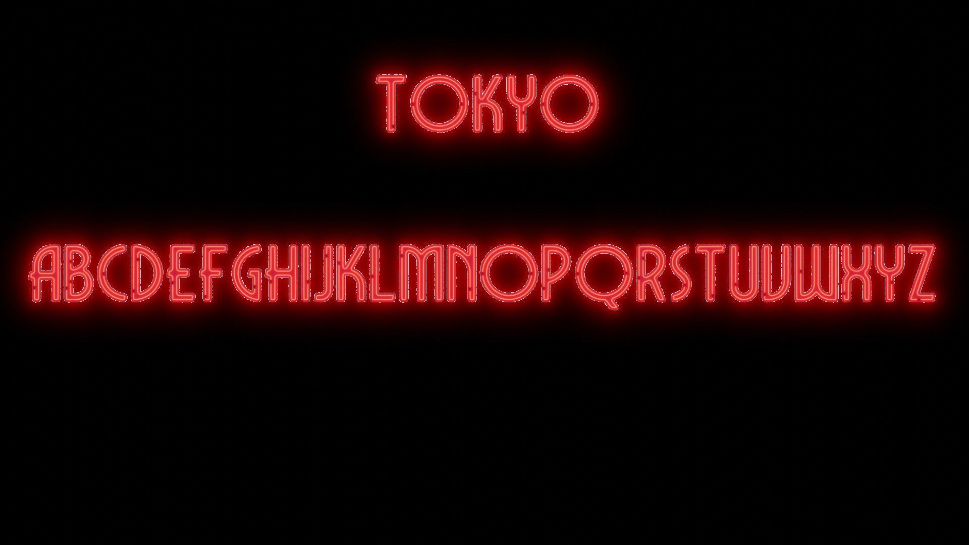 Neon Alphabet for your custom render design logo 3D model_4