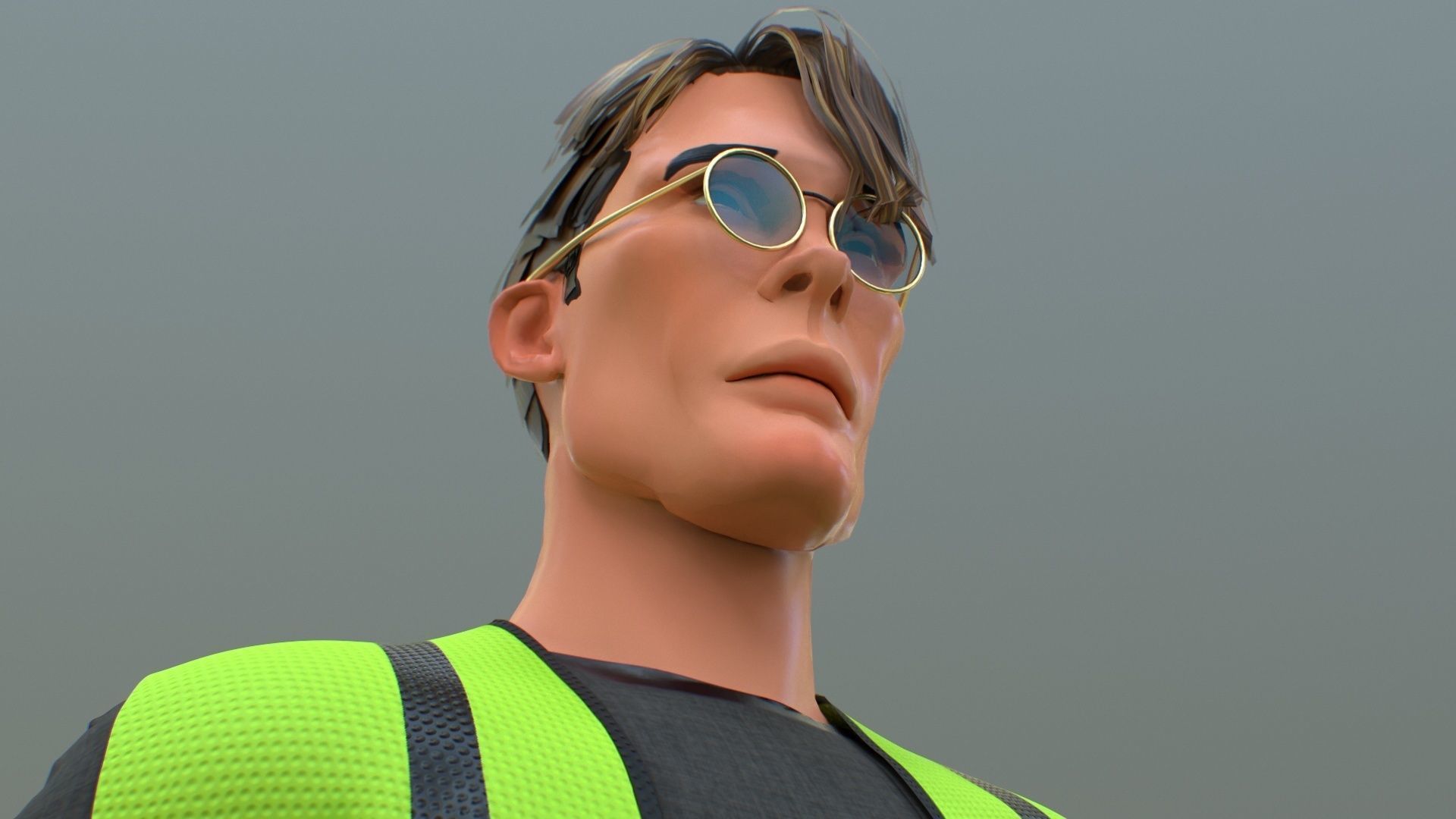 Stylized Engineer Character 3D model_53