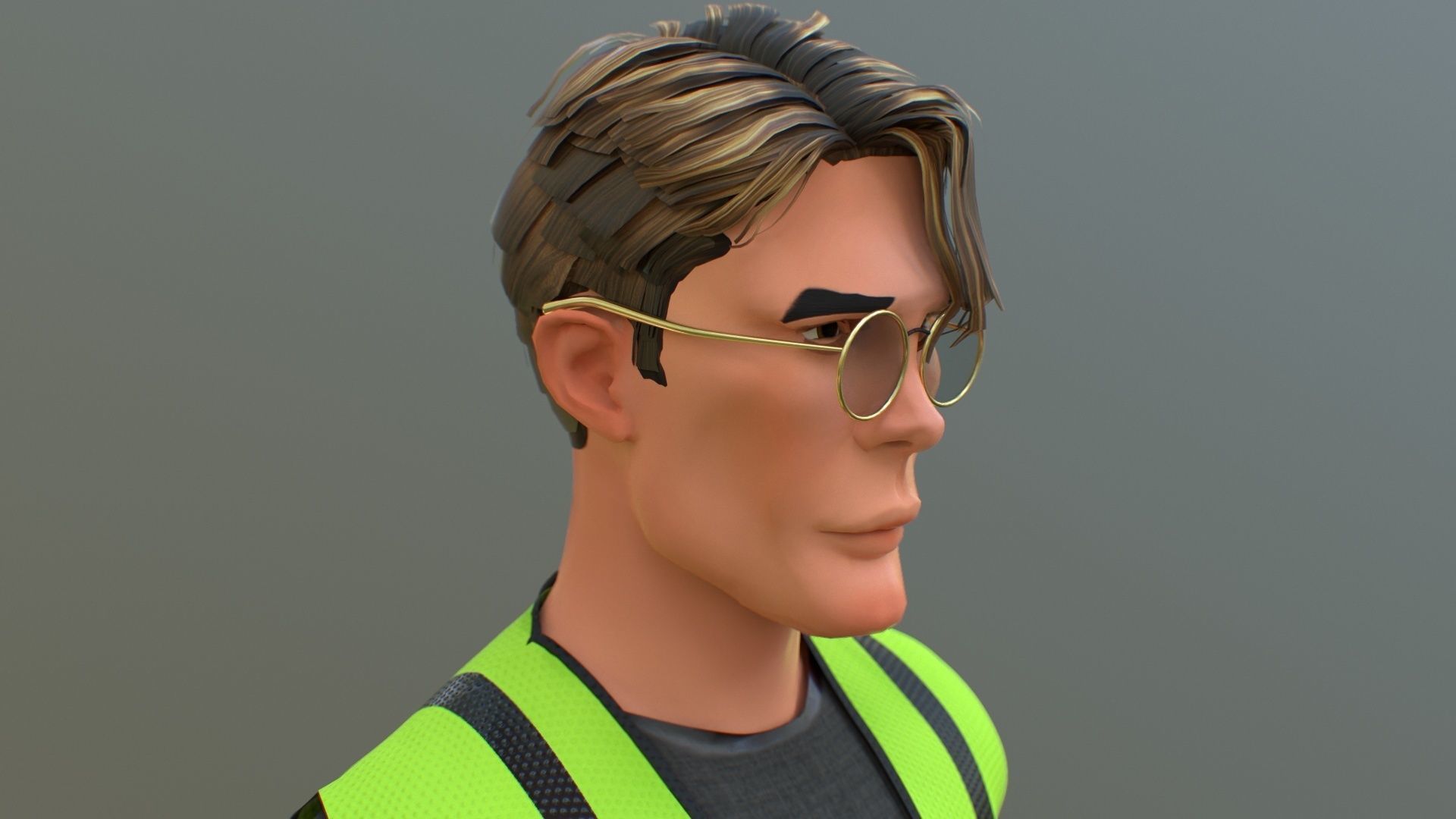 Stylized Engineer Character 3D model_18