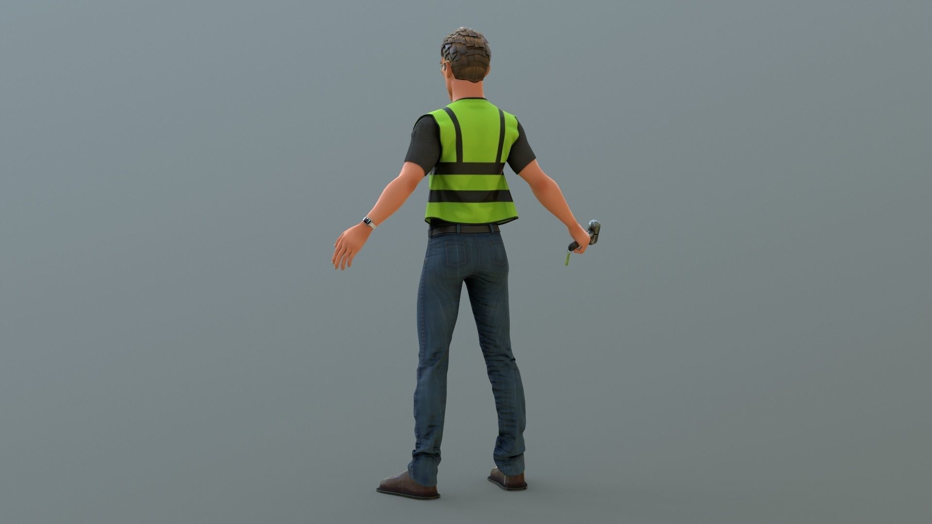 Stylized Engineer Character 3D model_35