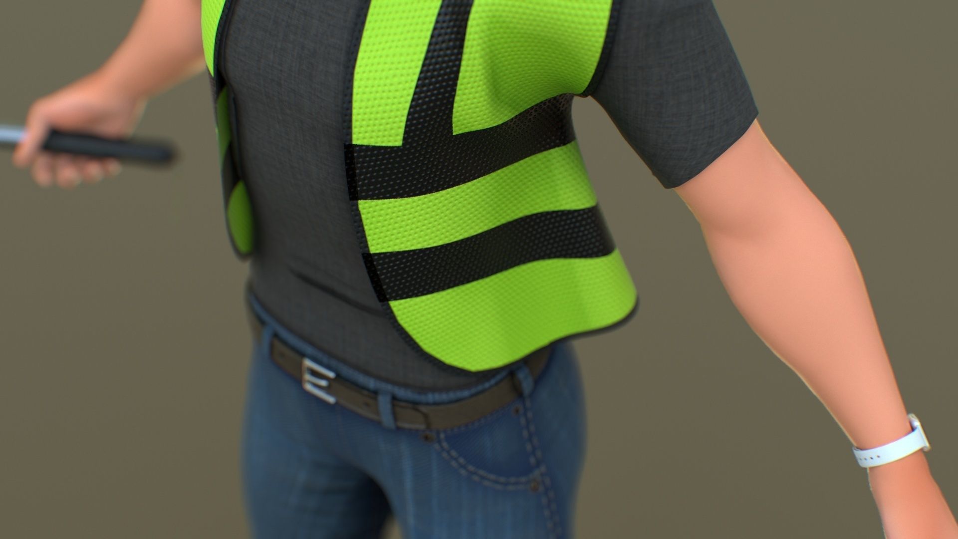 Stylized Engineer Character 3D model_10