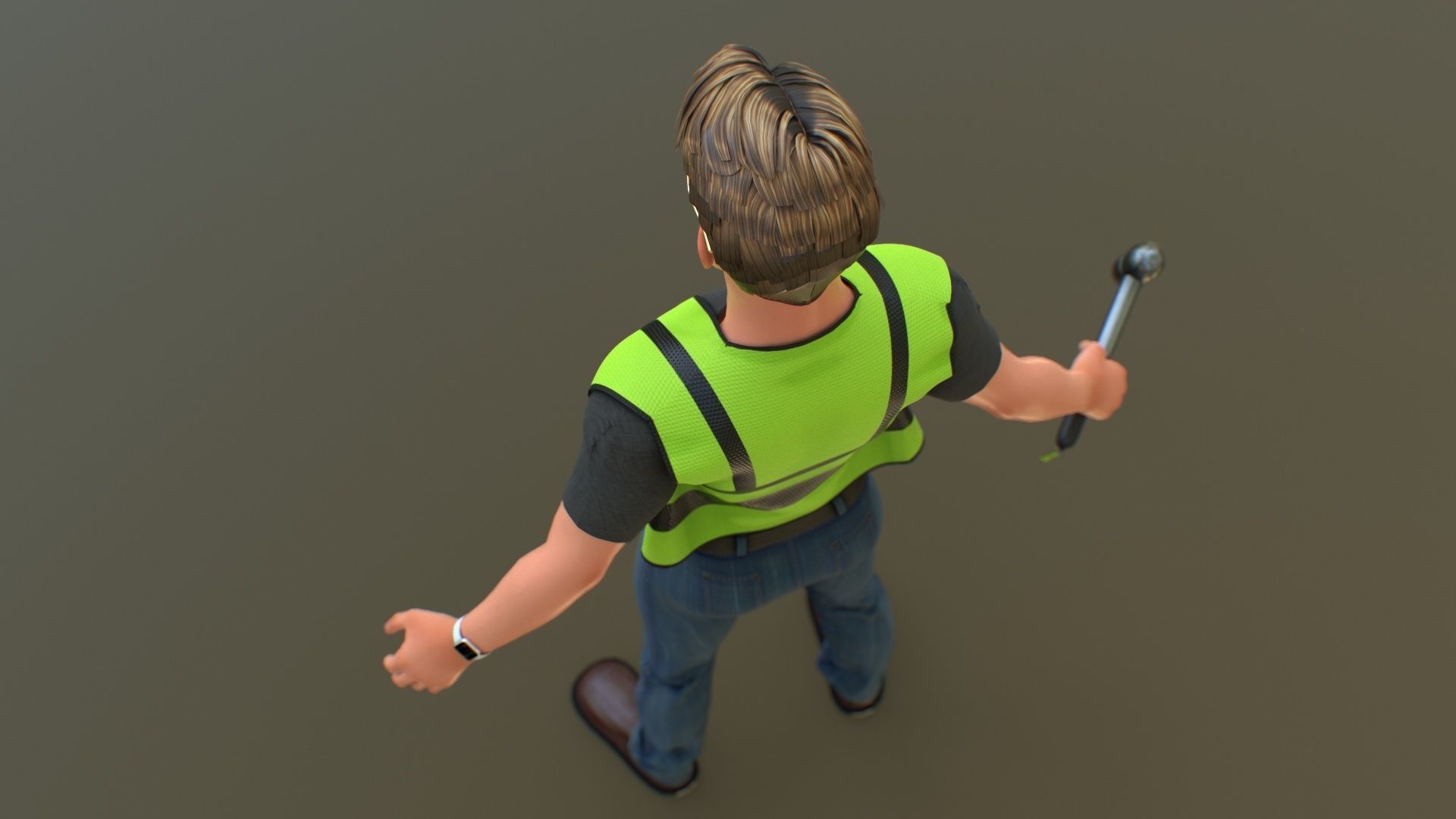 Stylized Engineer Character 3D model_16