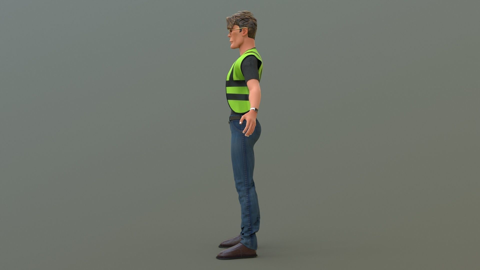 Stylized Engineer Character 3D model_28