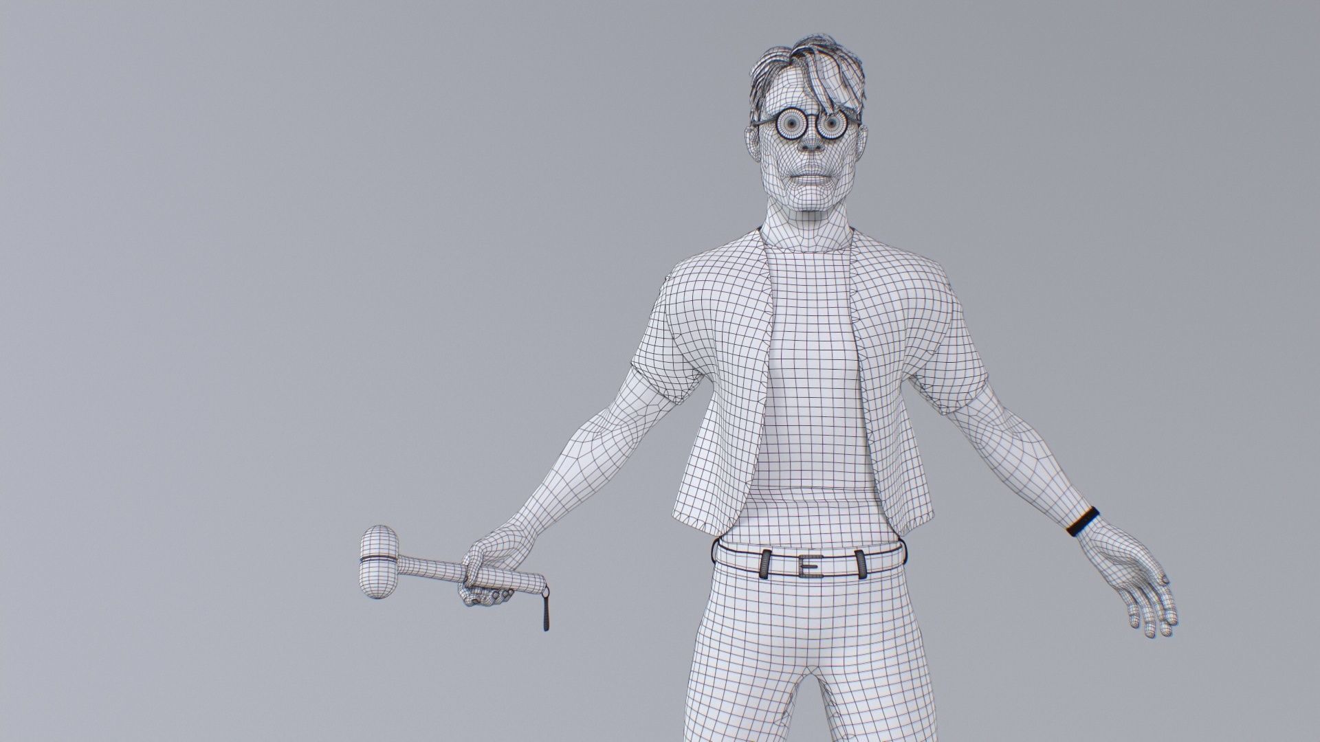 Stylized Engineer Character 3D model_59
