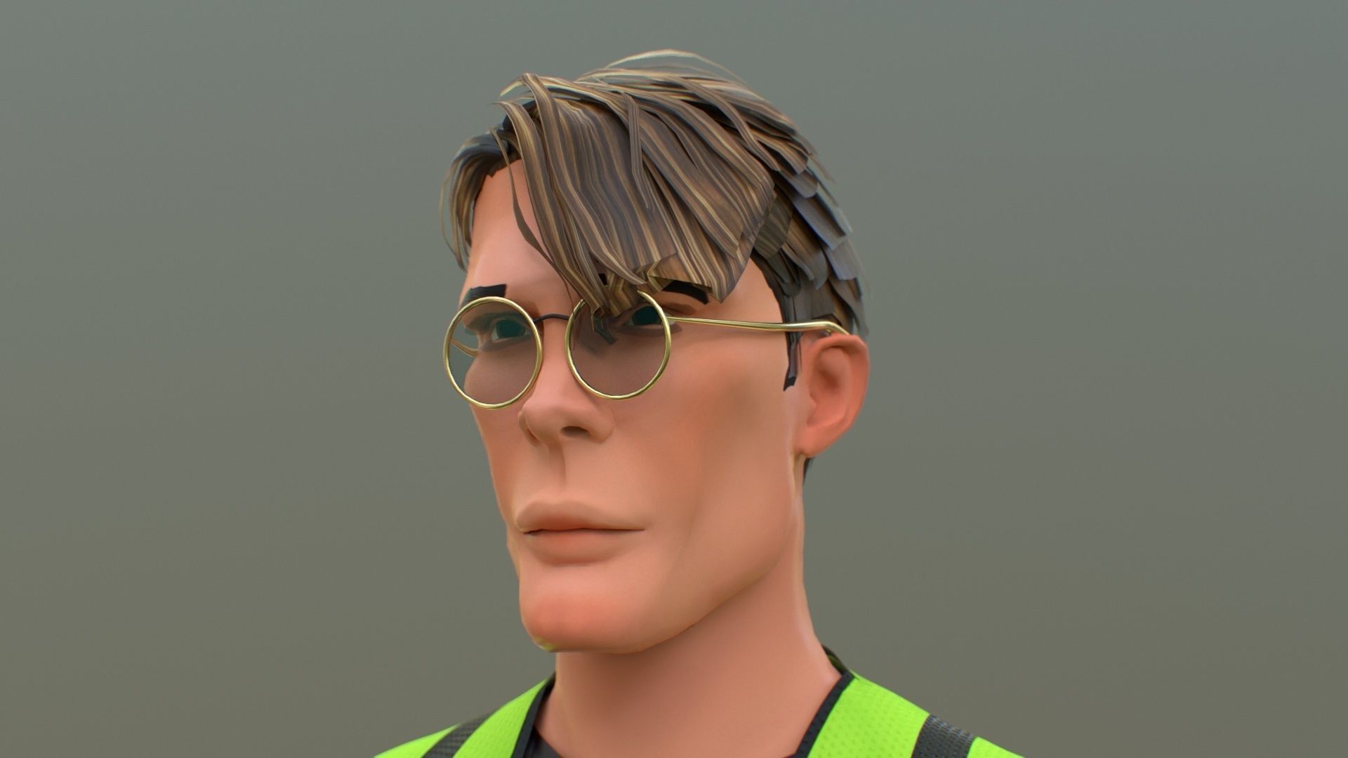 Stylized Engineer Character 3D model_51