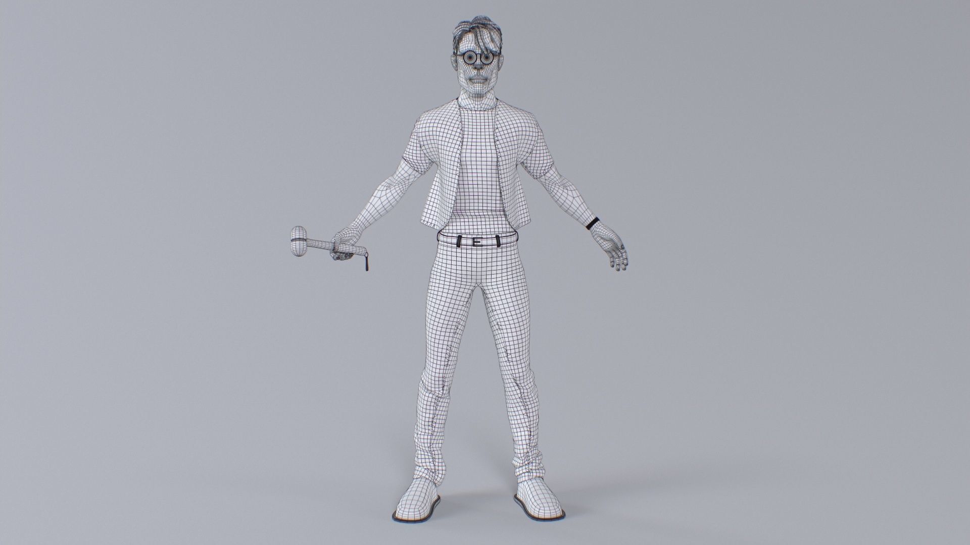 Stylized Engineer Character 3D model_22