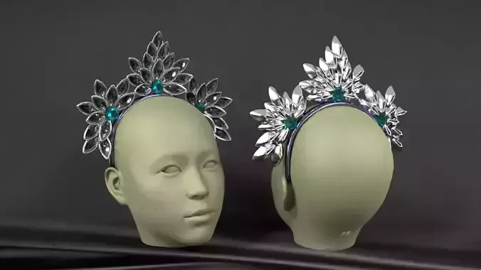 Headband 2 headpiece with crystals