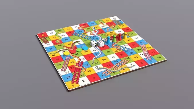 Snakes and Ladders Low-poly 3D model